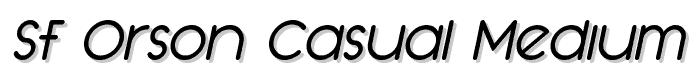 SF Orson Casual Medium Oblique font